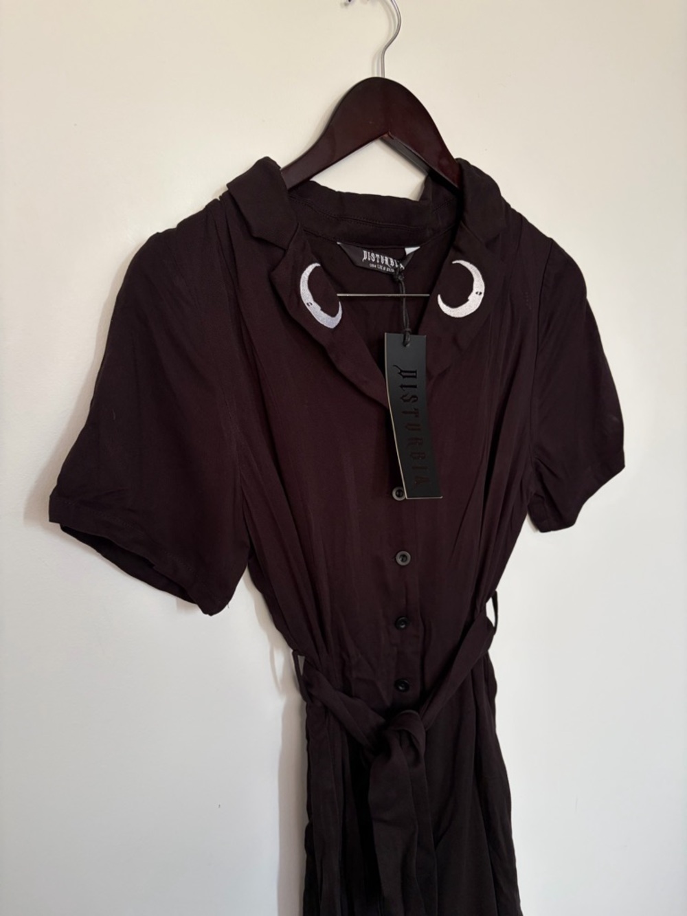 NWT Disturbia Luna Button Down Mini Shirt Dress - Picture 7 of 16